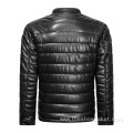 Leather Padded Jacket Without Hood Wholesale Custom